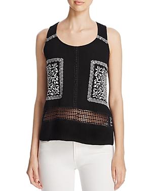 Oober Swank Embroidered Racerback Tank - Compare At $68