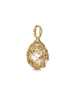 Temple St. Clair 18k Yellow Gold Beehive Rock Crystal & Diamond Amulet