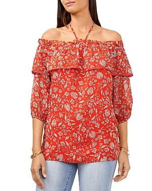 Vince Camuto Floral Divine Off-the-shoulder Blouse