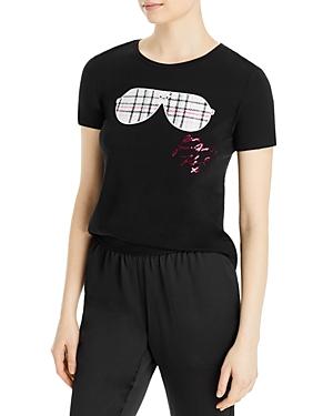 Karl Lagerfeld Paris Tweed Sunglasses Graphic Tee