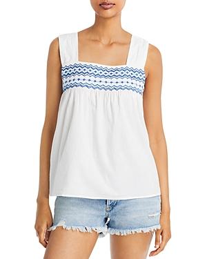 Bila Embroidered Trim Tank