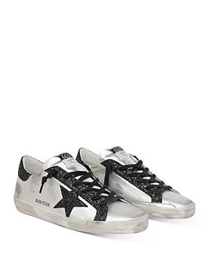Golden Goose Deluxe Brand Women's Super-star Laminated Glitter Low Top Sneakers