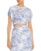 Lucy Paris Toile Print Cropped Top
