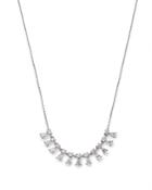 Bloomingdale's Diamond Pear & Round Droplet Collar Necklace In 14k White Gold, 1.40 Ct. T.w. - 100% Exclusive