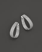 Diamond Hoop Earrings In 14k White Gold, 3.0 Ct. T.w. - 100% Exclusive