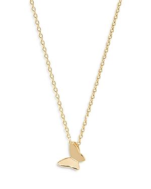 Aqua Butterfly Pendant Necklace In 18k Gold Plate, 16.25- 18 - 100% Exclusive