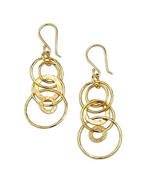 Ippolita 18k Yellow Gold Classico Hammered Jet Set Drop Earrings