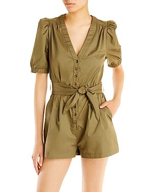 Aqua Cotton Belted Romper -100% Exclusive