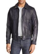 Michael Kors Piped Leather Flight Jacket - 100% Exclusive