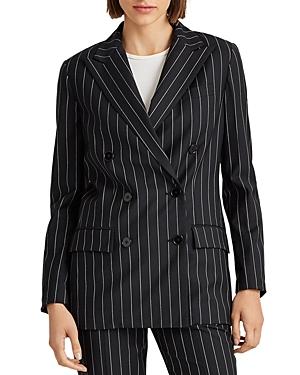 Lauren Ralph Lauren Pinstriped Stretch-wool Blazer