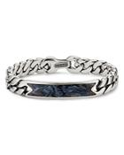 David Yurman Sterling Silver Curb Chain Id Bracelet With Pietersite