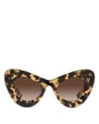Valentino Women's Havana Cat Eye Sunglasses, 46mm