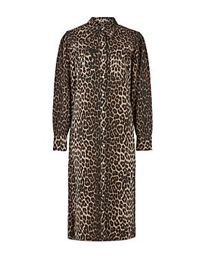 Allsaints Ezra Animal Print Shirt Dress