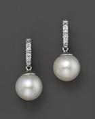 South Sea Cultured Pearl And Diamond Earrings, 10mm