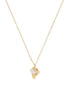 Kate Spade New York Love Birds Cubic Zirconia Heart Hands Pendant Necklace In Gold Tone, 17-20