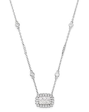Bloomingdale's Cluster Diamond Pendant Necklace In 14k White Gold, 1.15 Ct. T.w. - 100% Exclusive