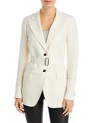 Lafayette 148 New York Kettson Silk/linen Belted Blazer