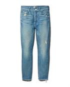 Mother The Stunner Fray Ankle Skinny Jeans In Graffiti Girl Lover - 100% Exclusive