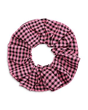 Ganni Seersucker Check Scrunchie