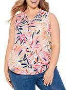 Nic+zoe Plus Sunrise Floral Live In Tank