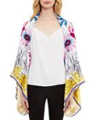 Ted Baker Passion Flower Cape Silk Scarf