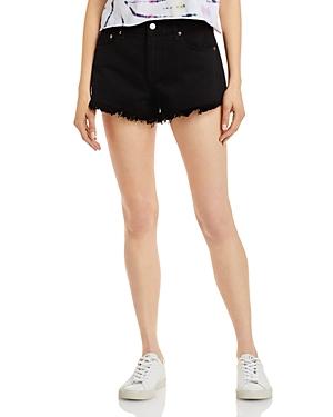 Pistola Gigi Cut Off Denim Shorts In Black