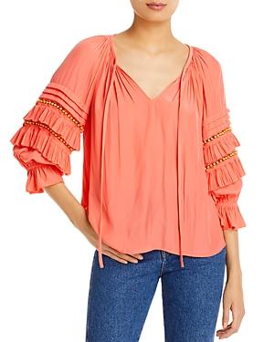 Ramy Brook Graham Embellished Peasant Top
