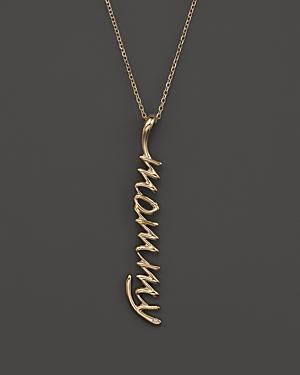 Kc Designs Mommy Pendant Necklace With Diamond Accent In 14k Yellow Gold, 16