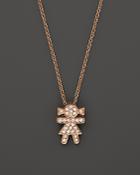 Diamond Girl Pendant Necklace In 14k Rose Gold, .12 Ct. T.w. - 100% Exclusive