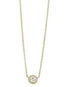 Lagos 18k Yellow Gold Covet Diamond Caviar Bead Solitaire Pendant Necklace, 16-18