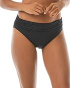 Carmen Marc Valvo Classic Shirred Waist Bikini Bottom