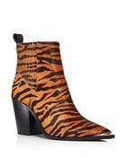 Kenneth Cole Women's West Side Pointed Toe Tiger-print Booties
