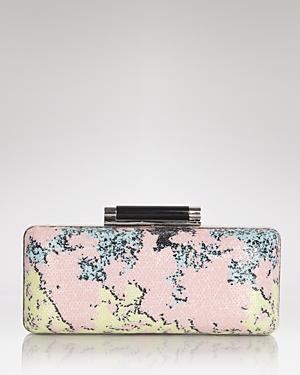 Diane Von Furstenberg Clutch   Tonda Printed Sequins