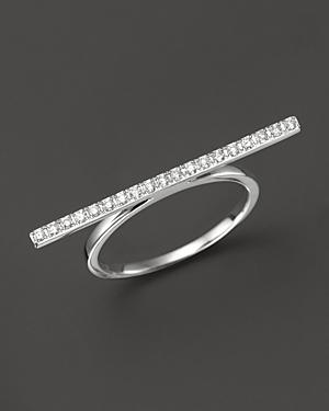 Diamond Bar Ring In 14k White Gold, .19 Ct. T.w. - 100% Exclusive