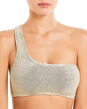 Bound By Bond-eye The Samira Textured Asymmetric Bikini Top