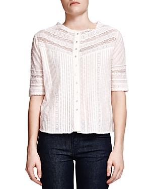 The Kooples Embroidered Cotton Top