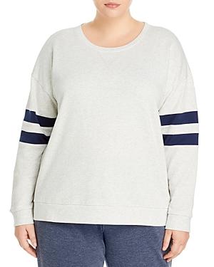 Marc New York Plus Striped Sleeve Sweatshirt