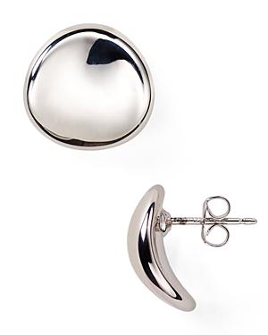 Sterling Silver Button Stud Earrings - 100% Exclusive