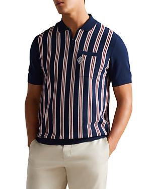 Ted Baker Yexley Mib Cotton Brit Pop Striped Polo