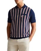 Ted Baker Yexley Mib Cotton Brit Pop Striped Polo