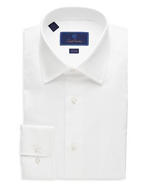 David Donahue Super Fine Twill Trim Fit Dress Shirt