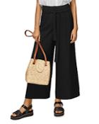 Whistles Belted Wide-leg Cropped Trousers