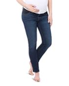 Nom Maternity Chelsea Under-the-belly Jeans In Dark Wash