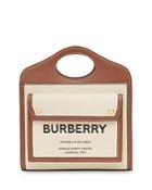 Burberry Mini Canvas & Leather Tote