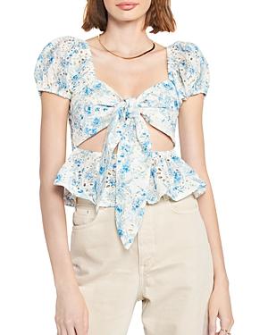 En Saison Cotton Floral Eyelet Top