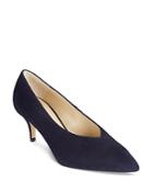 Hobbs London Women's Penelope Suede Pointed Toe Court Pumps