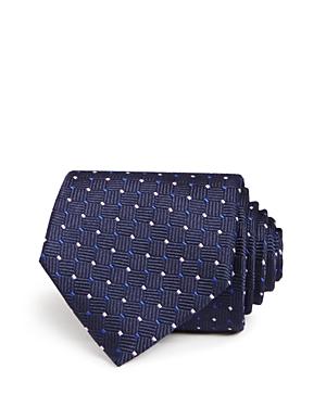 Armani Collezioni Dot And Stripe Square Print Classic Tie