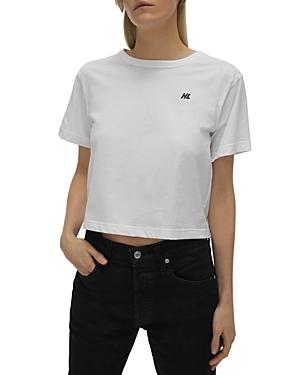 Helmut Lang Cropped Flocking Tee