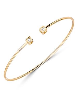 Dinh Van 18k Yellow Gold Le Cube Diamant Bangle Bracelet With Diamonds