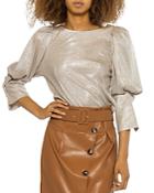 Gracia Sparkly Puff Sleeve Blouse (43% Off) - Comparable Value $70
